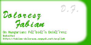 doloresz fabian business card